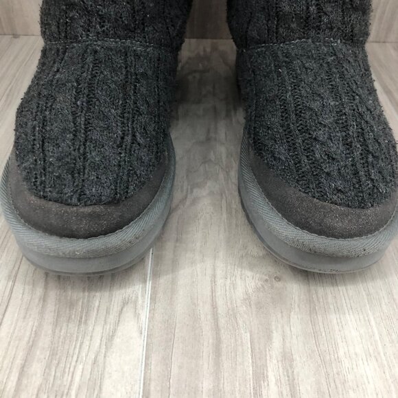 Skechers Boots Womens 7.5 Keepsakes Blur Gray Sweater Knit Pull On Winter Shoes - Picture 5 of 12